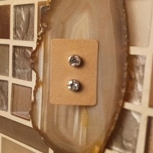 Vintage Rose Gold Bezel Stud earrings